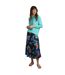 Jupe mi-longue cassis liva femme bleu foncé Weird Fish-3