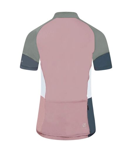 Dare 2B Womens/Ladies Compassion II Lightweight Jersey (Dusky Rose/Lilypad Green) - UTRG6809