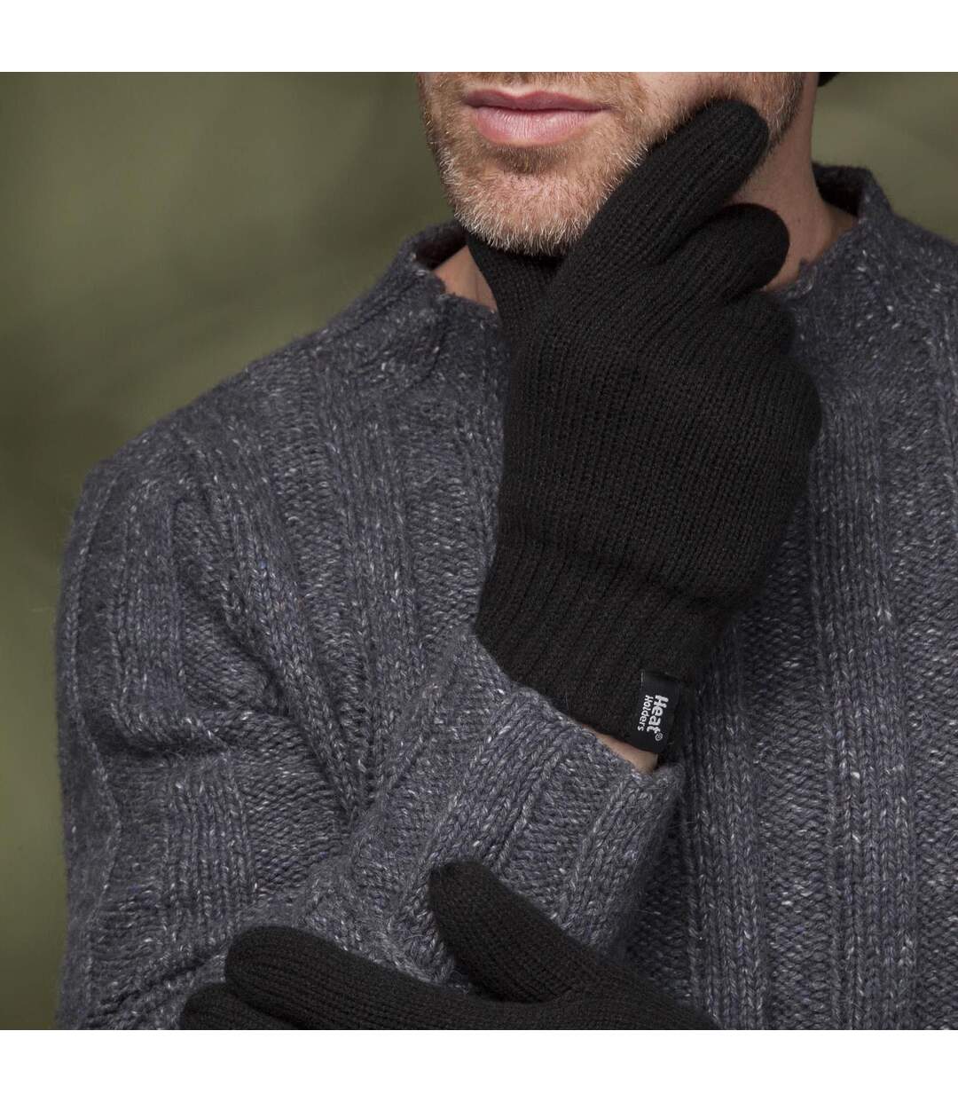 Heat Holders - Hommes Thermique Heat Weaver Câble Tricoter Gants 2.3 tog-3