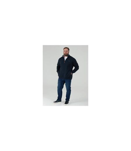 Mens D555 Russel Embroidered Logo Fleece Kingsize Sweatshirt Navy Duke