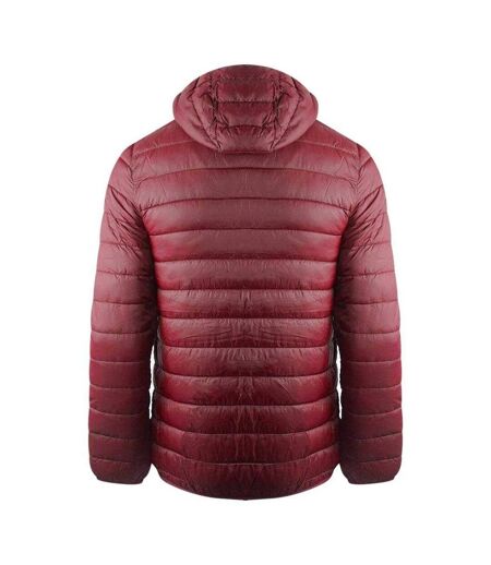 Mens Bordeaux London Logo Hooded Jacket Red Aquascutum