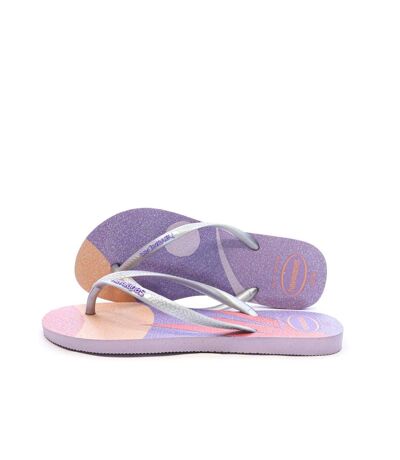 Tongs violettes femme havaianas hav slim palette glow - 37/38