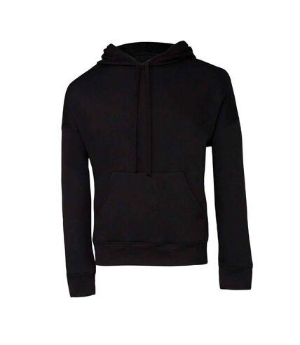 Unisex adult sponge fleece hoodie black Bella + Canvas