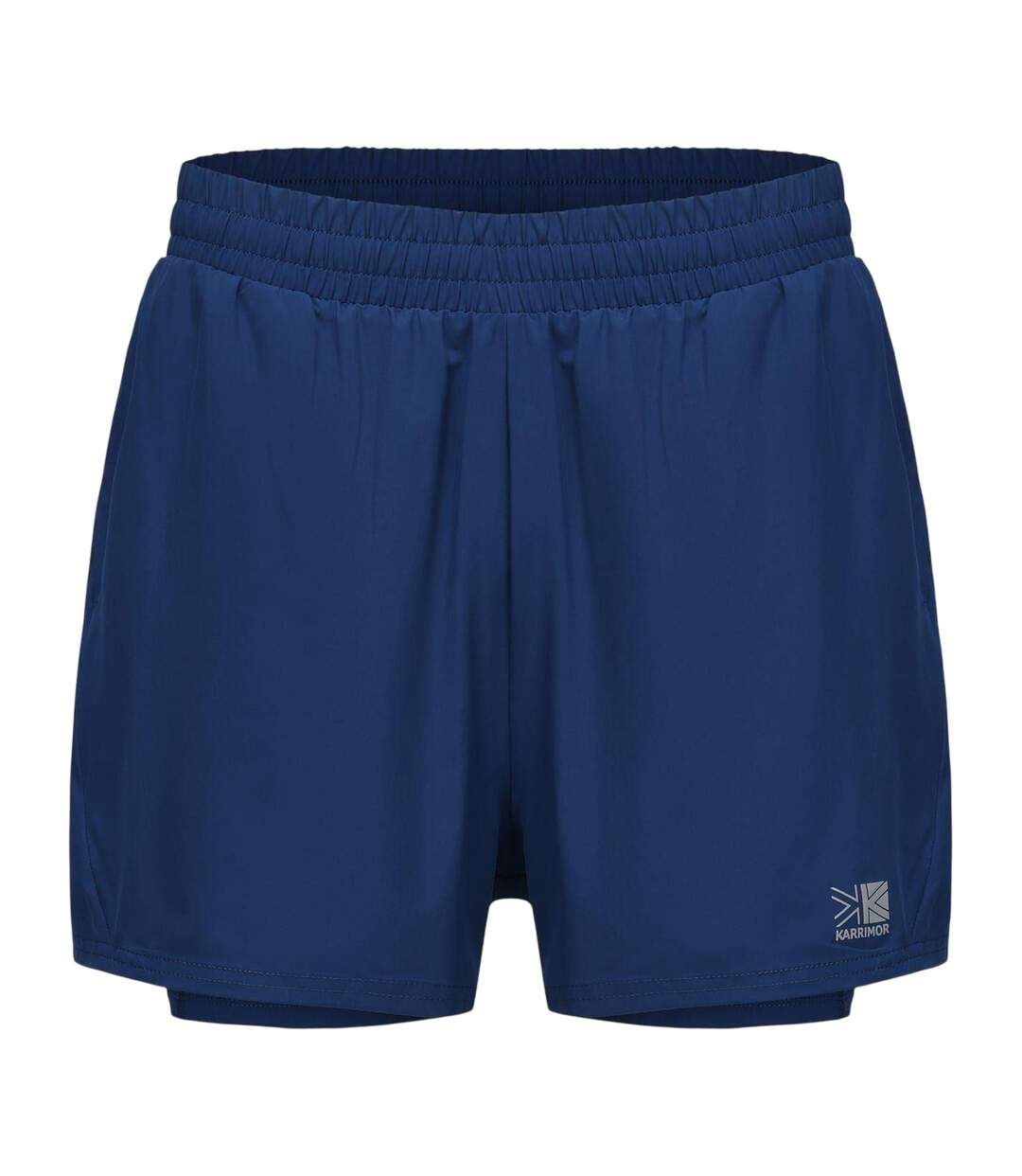 Short De Course Motif/style 2-en-1 Femme Bleu Marine Karrimor-1