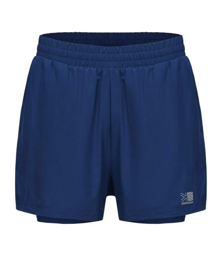 Short De Course Motif/style 2-en-1 Femme Bleu Marine Karrimor