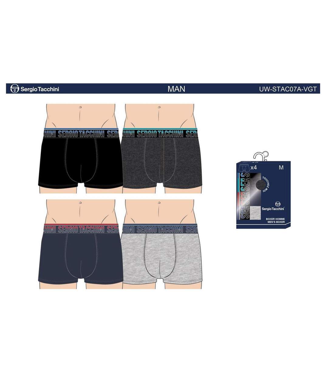 Boxer SERGIO TACCHINI Pack de 4 Boxers 1590-4