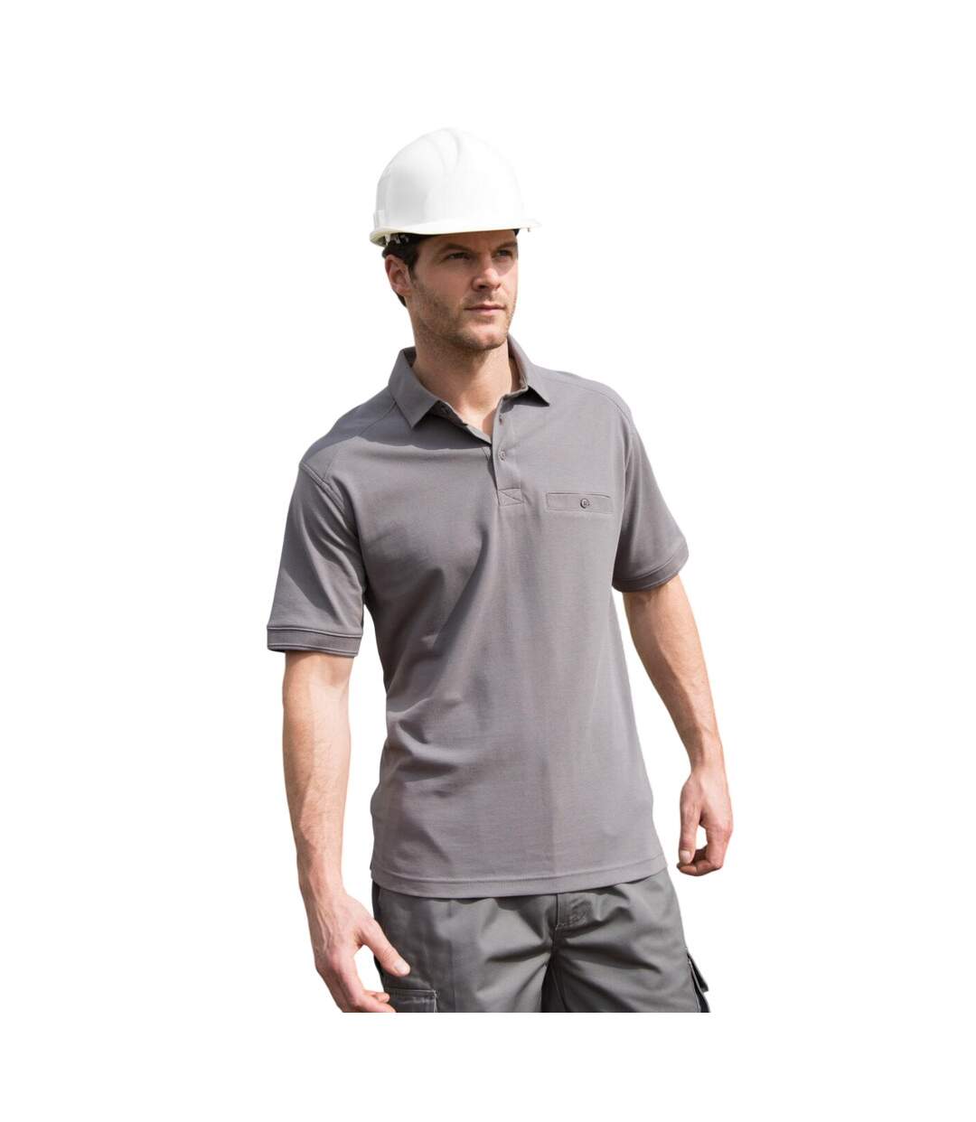 Polo Apex Homme Gris Clair WORK-GUARD By Result-2