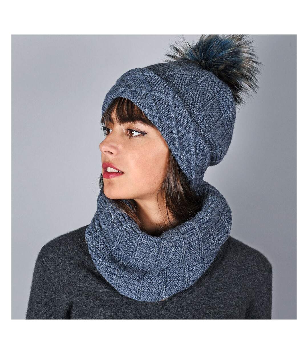 Snood et bonnet Komin  - Fabriqué en UE-2