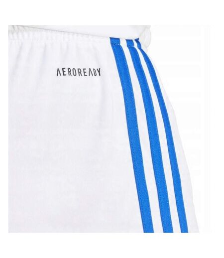 Short Squadra Homme Blanc Bleu Adidas