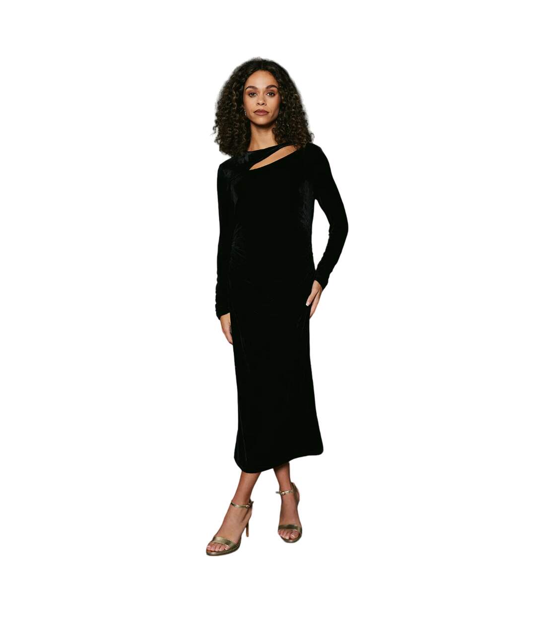 Robe mi-longue femme noir Principles-1