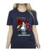 Disney - T-shirt ALICE IN WONDERLAND FLOWERS - Femme (Bleu marine) - UTBI8746-3