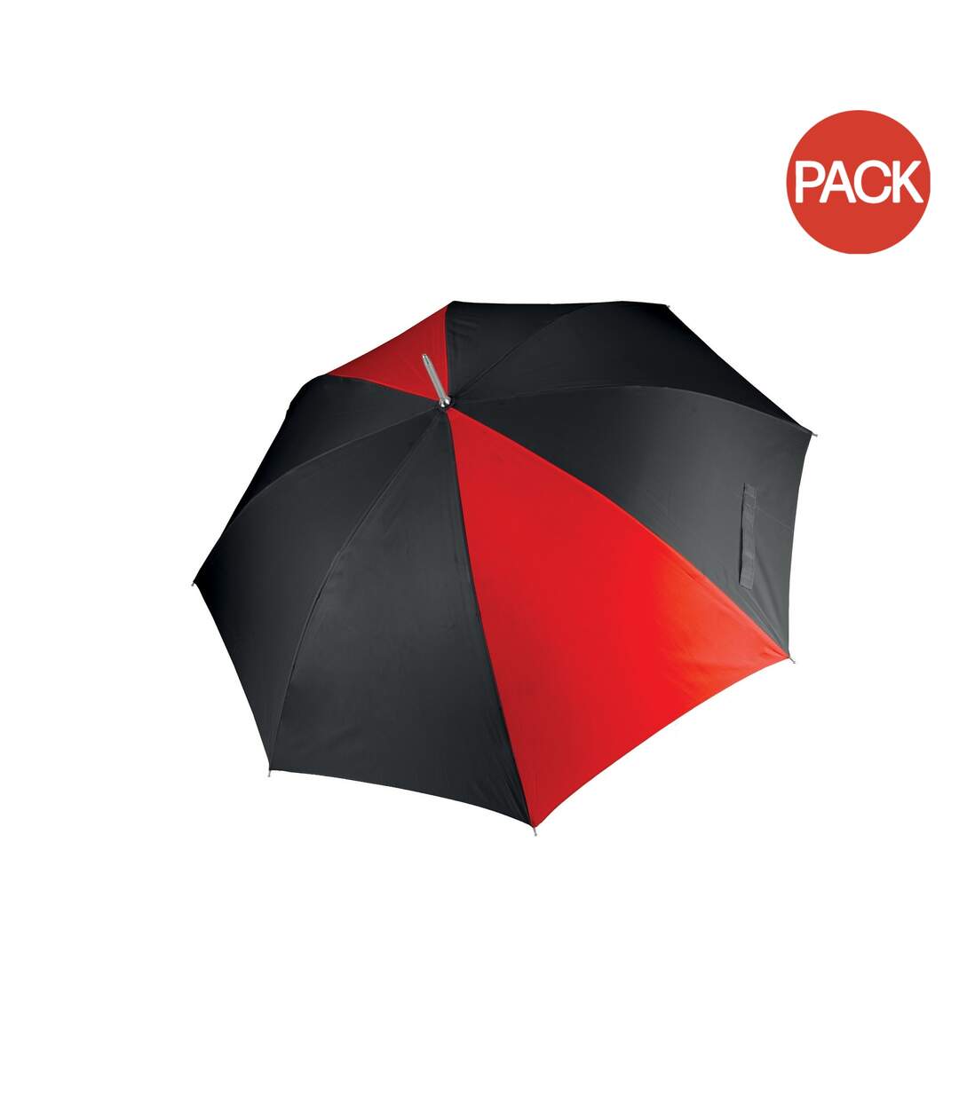 Lot de 2  Parapluie canne à ouverture automatique adulte unisexe taille unique noir/rouge Kimood-1