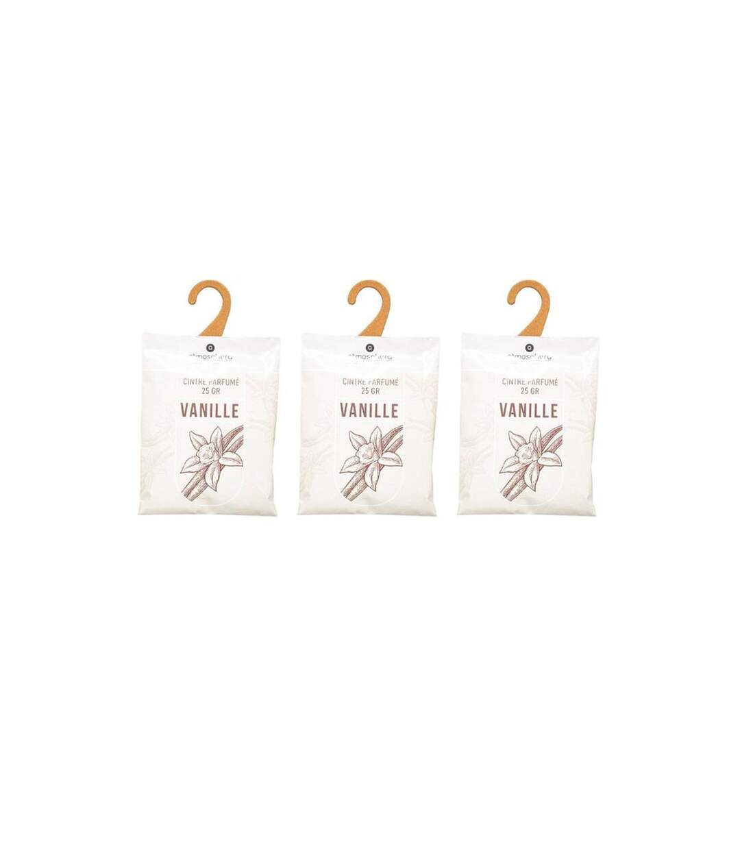 Lot de 3 Cintres Parfumés Accro 14cm Vanille-1