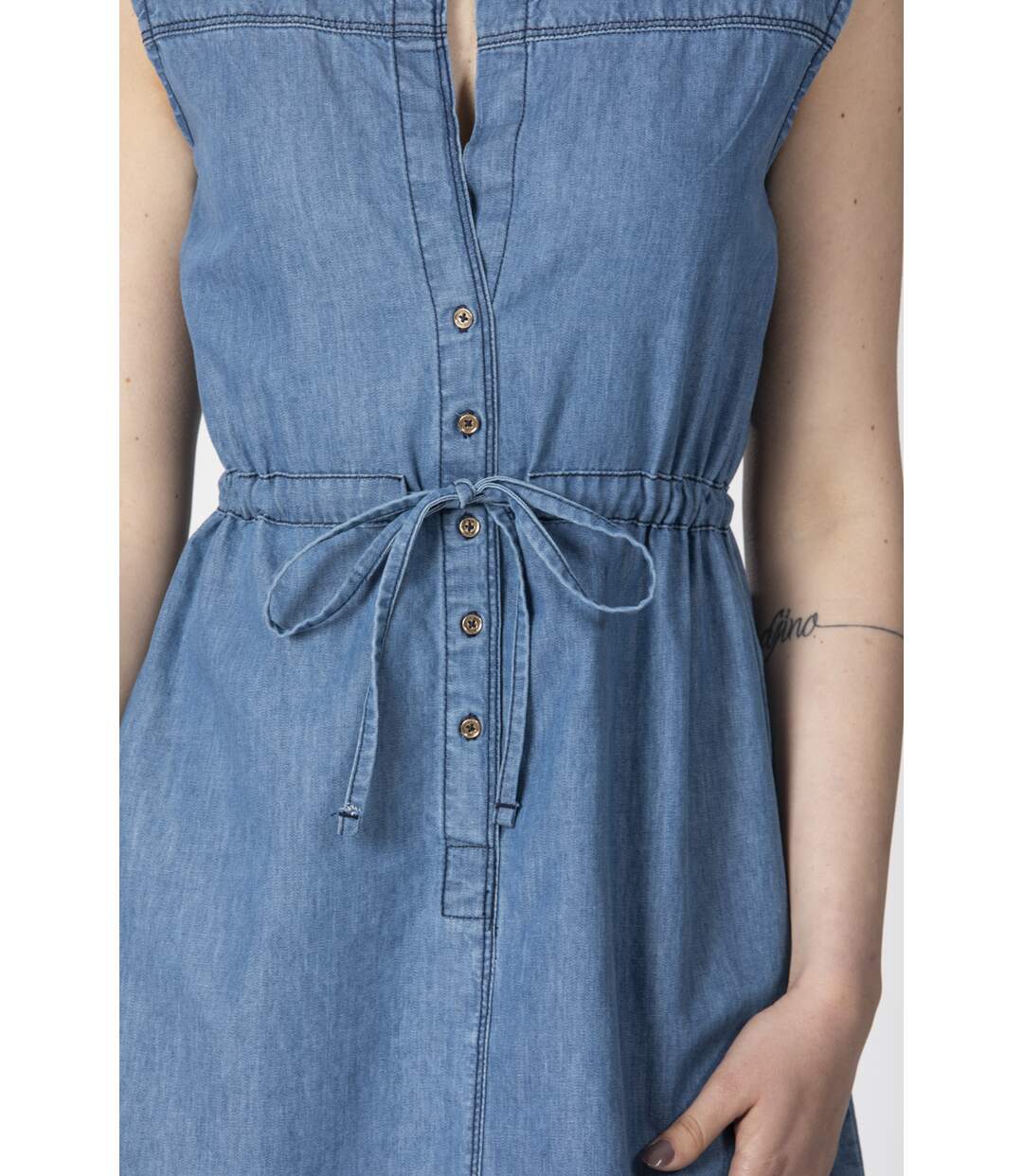 Robe sans manches chambray bleached EGLE 'Rica Lewis'-2