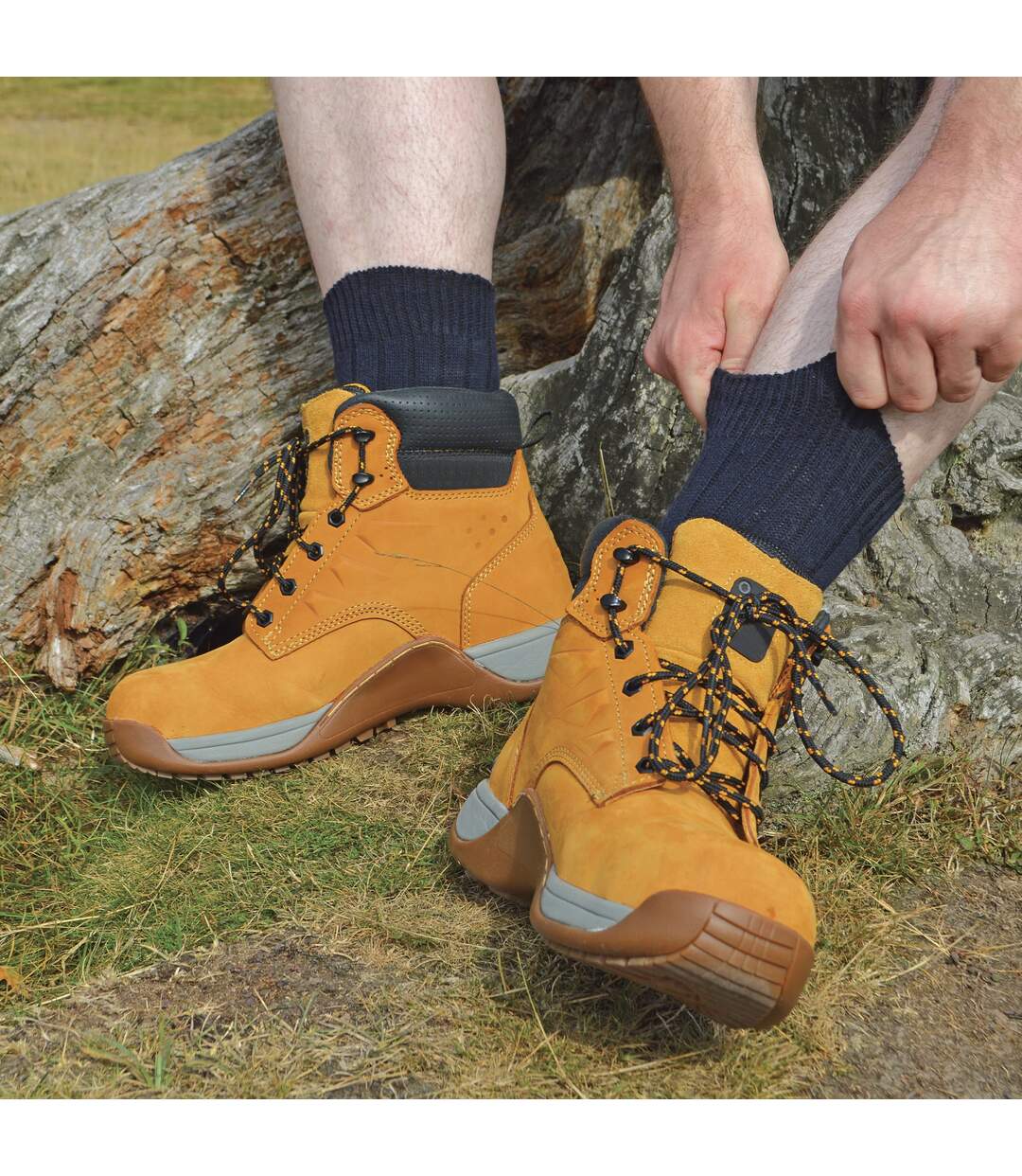 6 Pack Mens Thick Warm Wool Blend Hiking Socks-3
