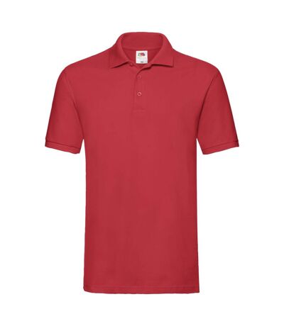 Fruit of the Loom Mens Premium Pique Polo Shirt (Red)