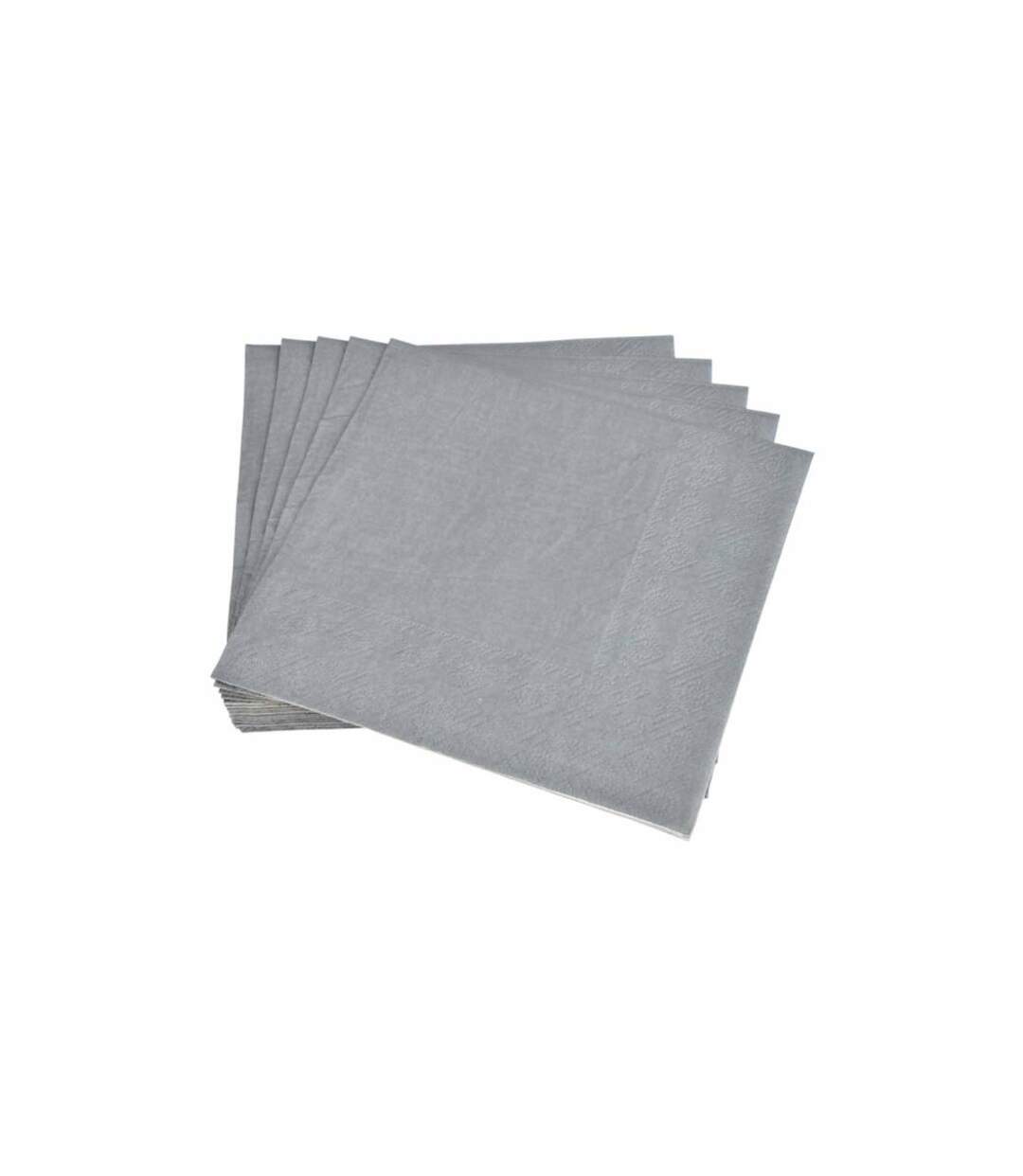 Lot de 20 Serviettes en Papier Vitamine 33x33cm Gris-1