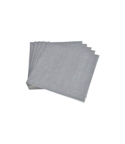 Lot de 20 Serviettes en Papier Vitamine 33x33cm Gris