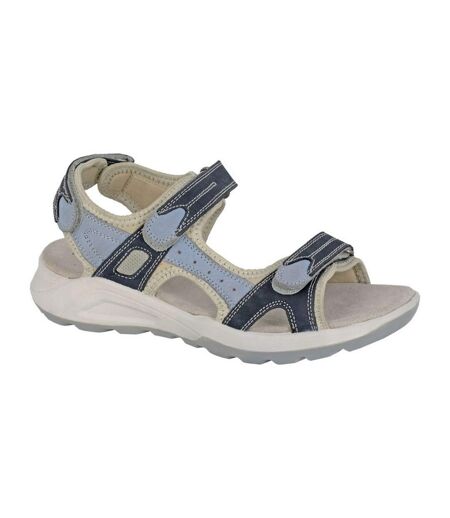 Womens/ladies Nubuck Sports Sandals Blue Navy Mod Comfys