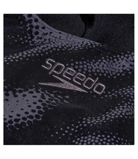 Maillot De Bain 1 Pièce Motif/style Abstrait Hyper Boom Femme Noir Gris Speedo
