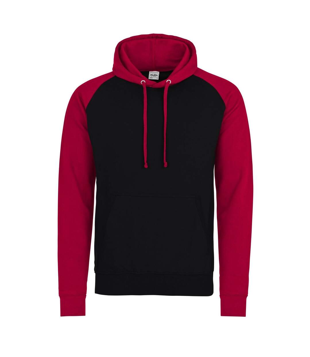 Sweat à capuche contrastée - homme - JH009 - noir et tomate