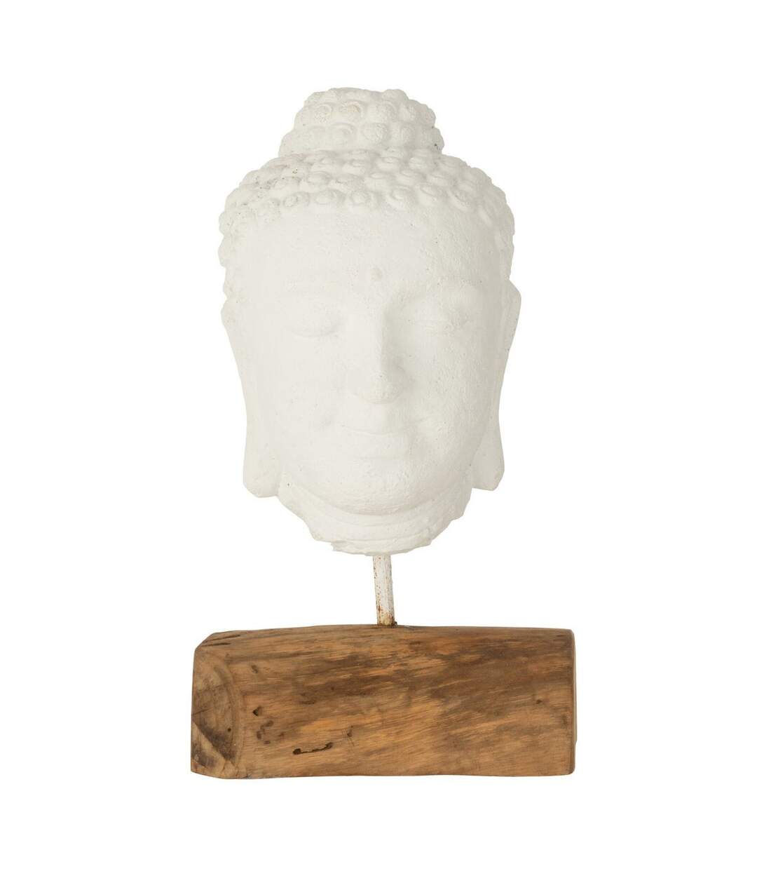 Statuette Déco en Ciment Tête 44cm Blanc & Naturel-1