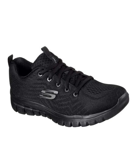 Womens/ladies graceful get connected trainers black Skechers