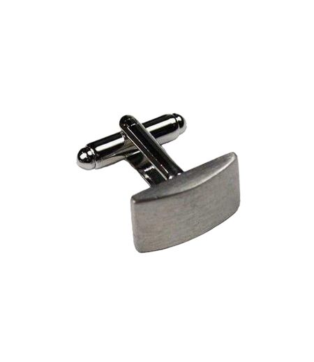 Rectangle Cufflinks One Size Silver Twisted Tailor