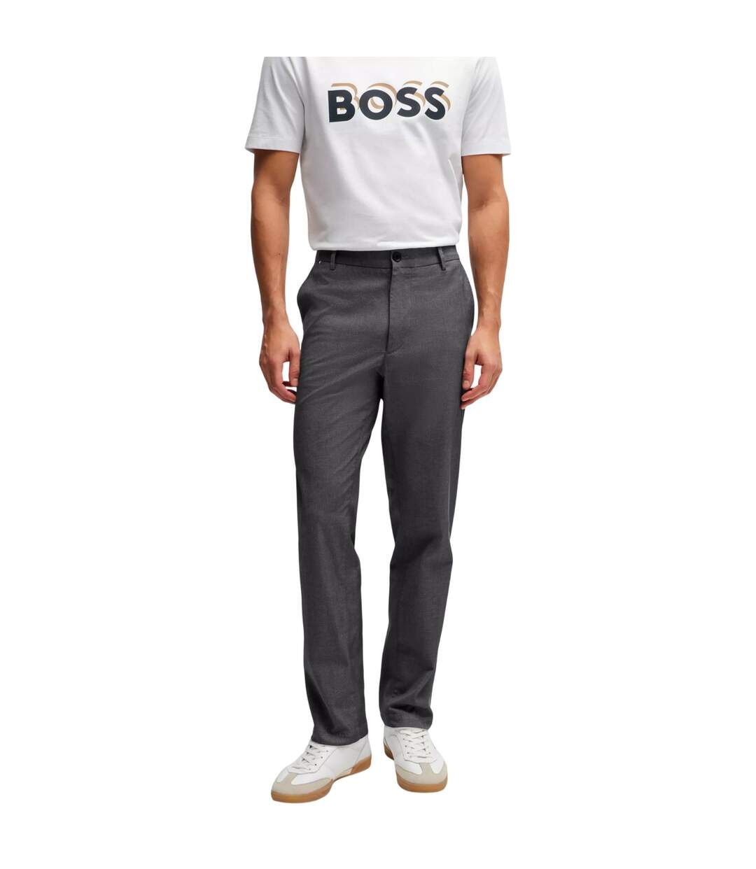 Mens Kane Straight Trousers Dark Blue Boss-1