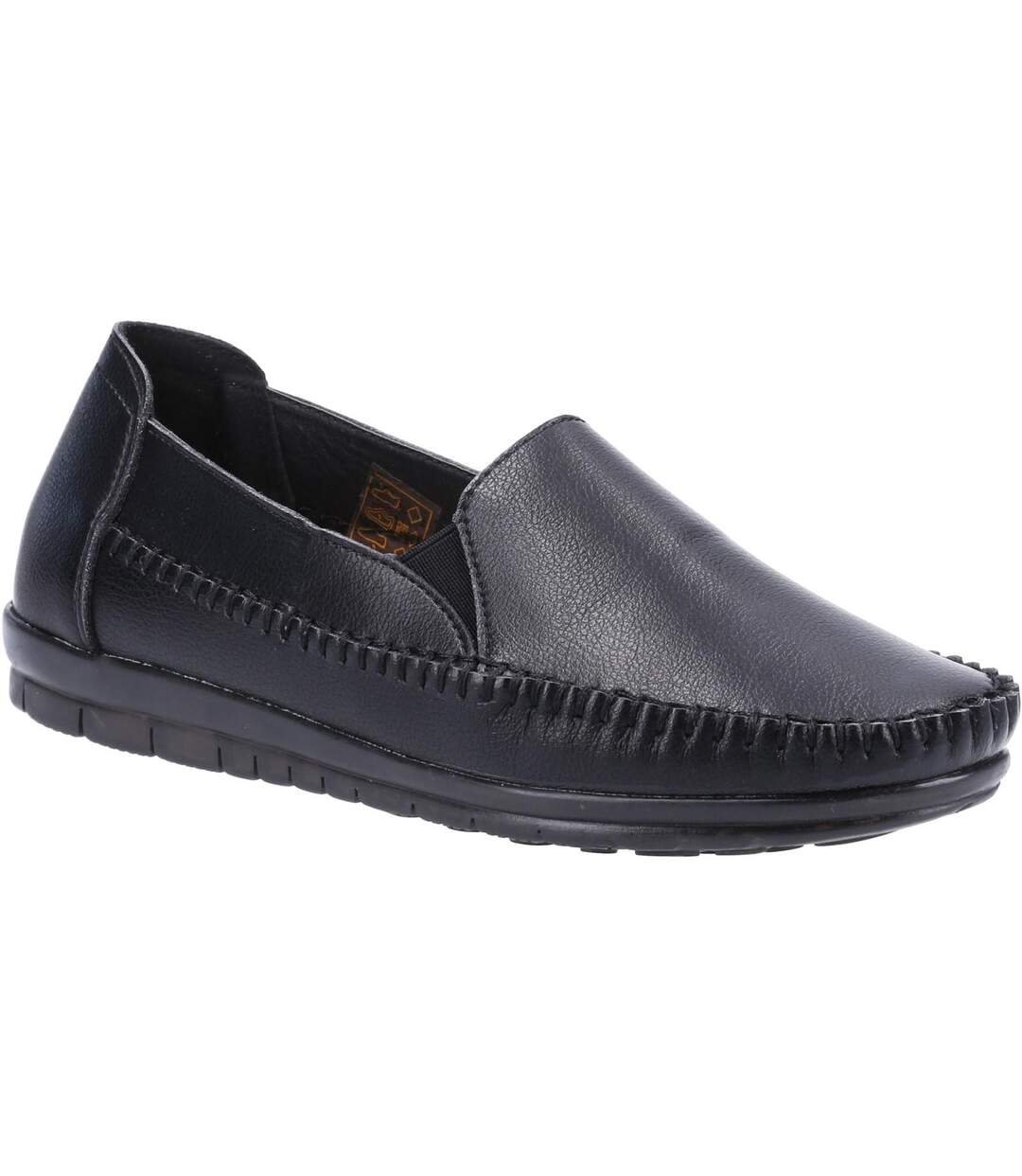 Fleet & Foster Womens/Ladies Shirley Leather Loafers (Black) - UTFS7818