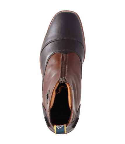 Moretta Womens/Ladies Viviana Zip Leather Paddock Boots (Chestnut Brown)