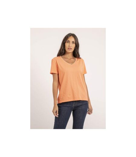 T-shirt col V pur coton FAMIA - Dona X Lisa