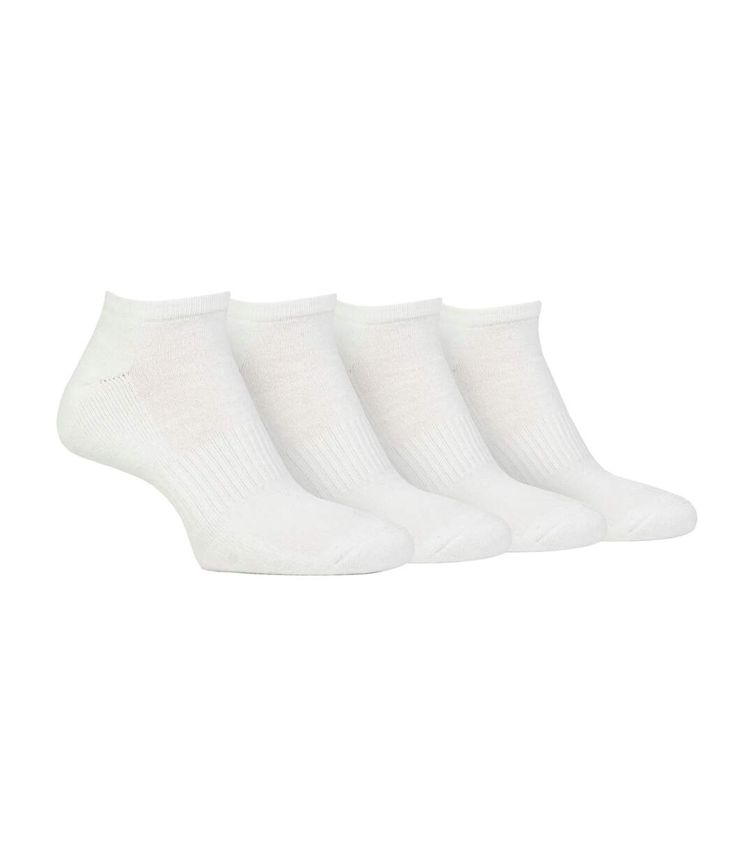 Men's Breathable Cushioned Low Cut Trainer Socks - Pack of 4-1