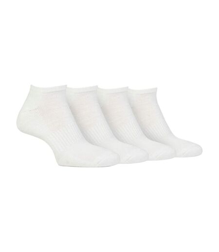 Men's Breathable Cushioned Low Cut Trainer Socks - Pack of 4