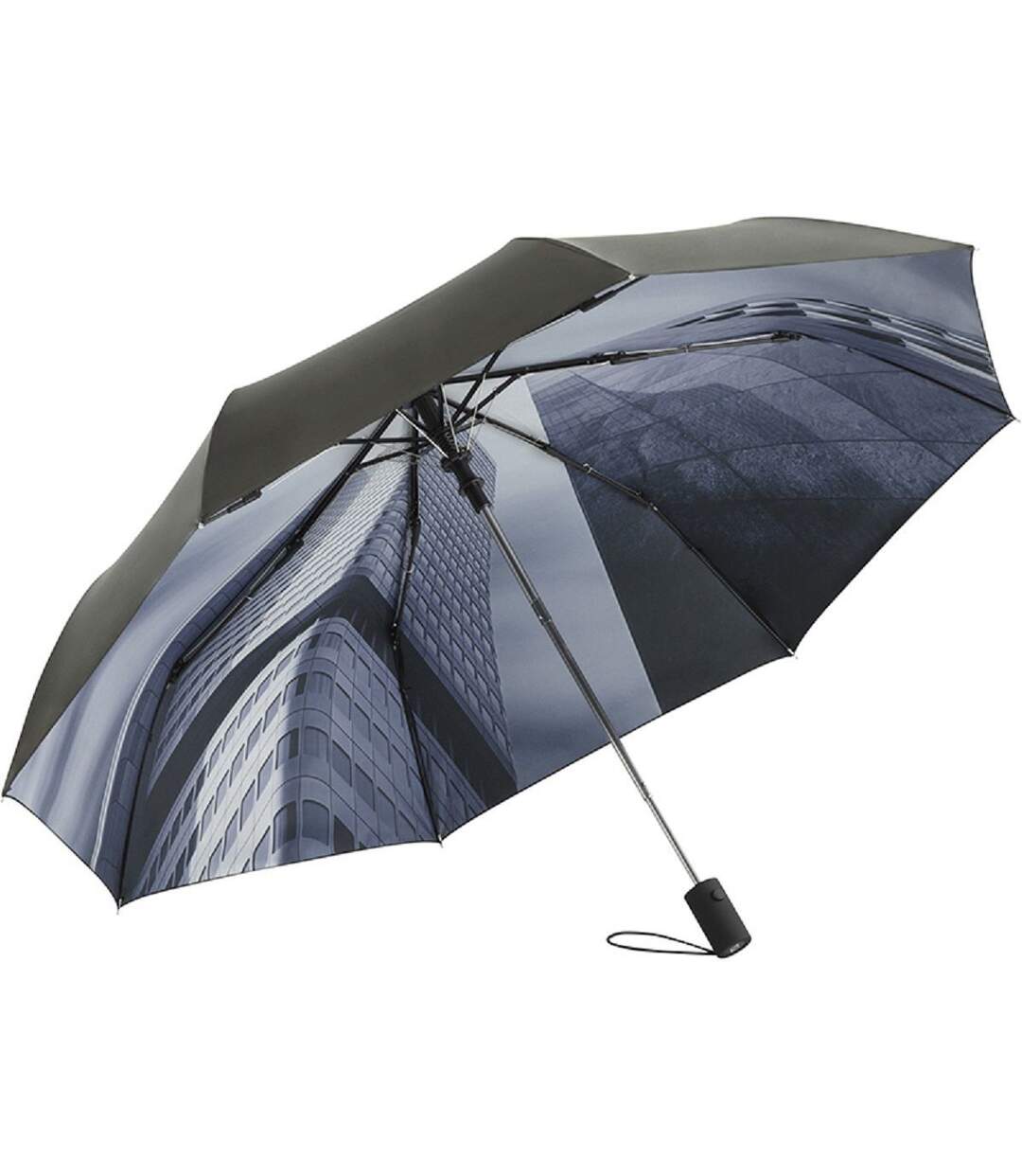 Parapluie de poche FP5593 - noir imprimé ville-1