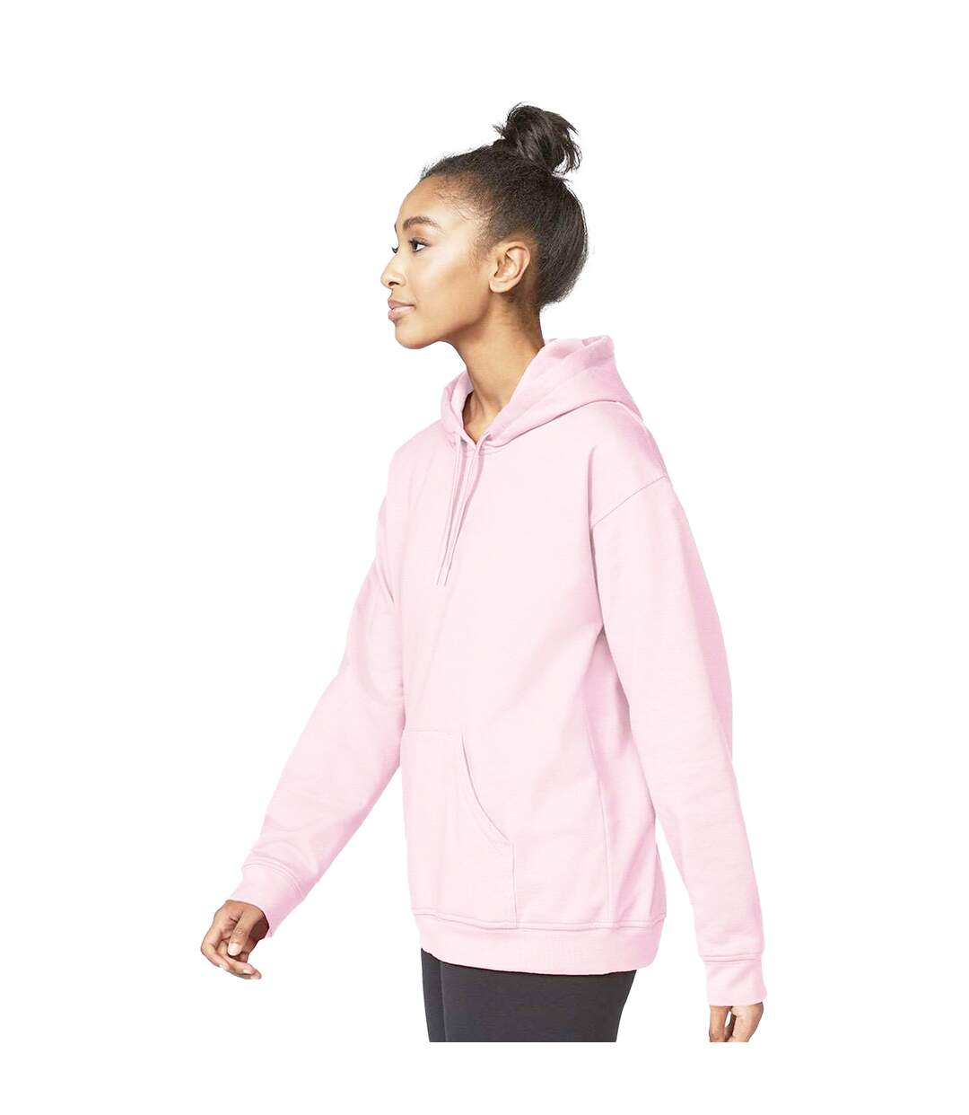 Sweat à capuche softstyle adulte rose clair Gildan