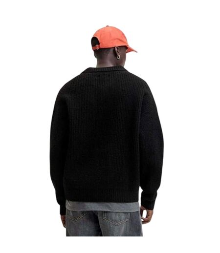 Mens York Flat Knit Long-sleeved Cardigan Black Jack And Jones