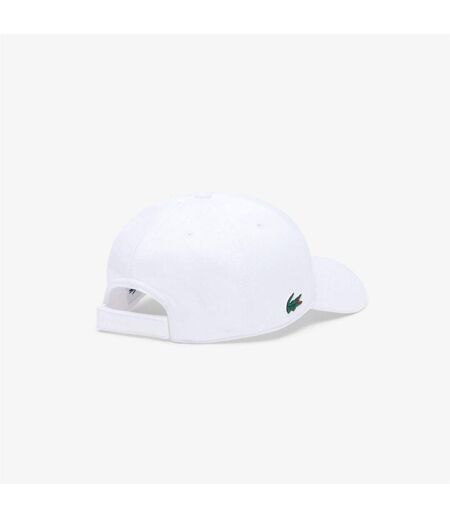 Unisex Adult Tech Logo Cotton Twill Baseball Cap White Lacoste