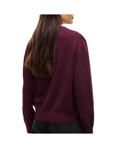 Pull bordeaux femme tommy hilfiger essential