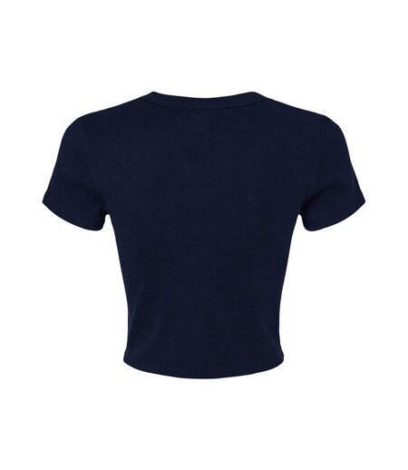 Haut court femme bleu marine uni Bella + Canvas