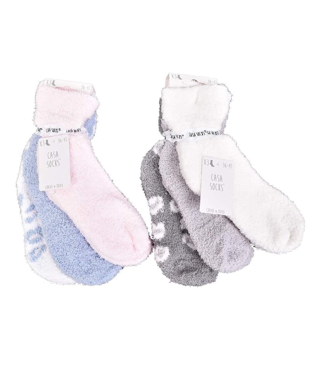 Chaussettes pour Femme Casa Socks Toucher Doux Pack de 6 CASA SOCKS Empreinte