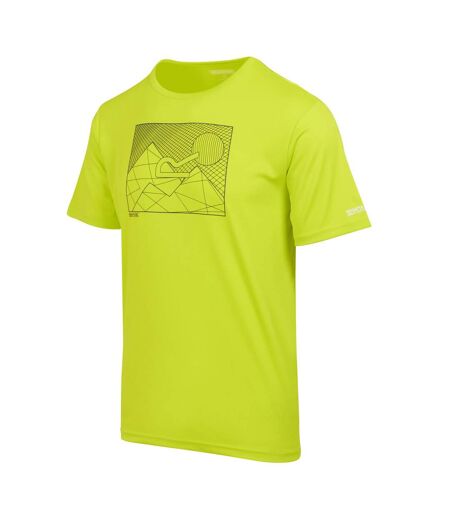 Regatta Mens Fingal VIII Geometric T-Shirt (Citron Lime) - UTRG9694