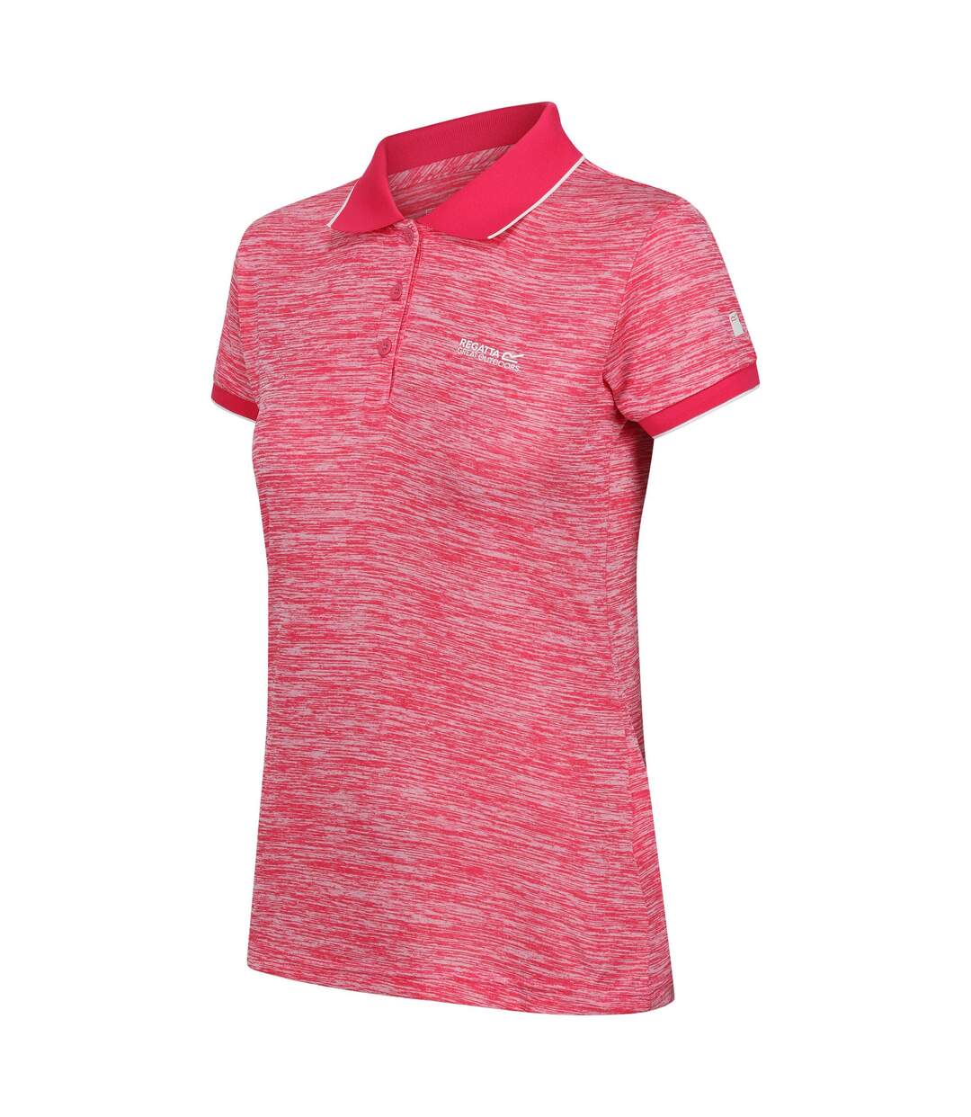 Polo Manches Courtes Remex Femme Rose Fluo Regatta-4