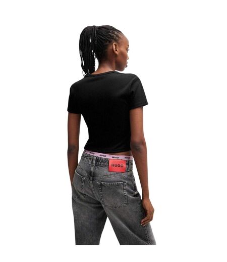 Womens/ladies Delanor Crop Top Black Hugo
