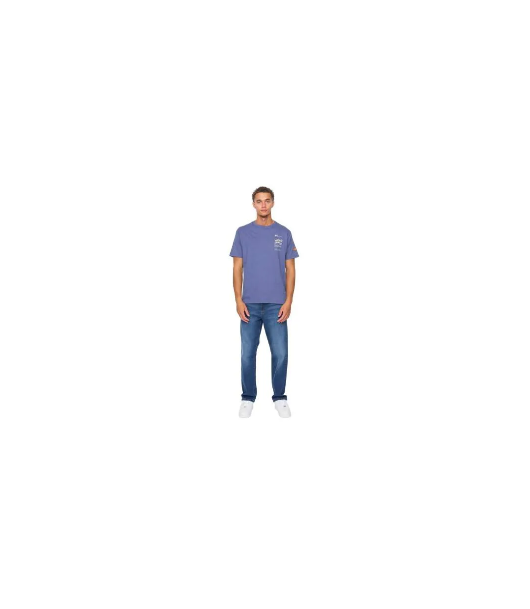 Mens Cramptone T-shirt Denim Blue Duck And Cover-1