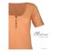 Tee-shirt MAYFLOWER DETROIT1 en coton bio : douceur et style col boutonné orange-4