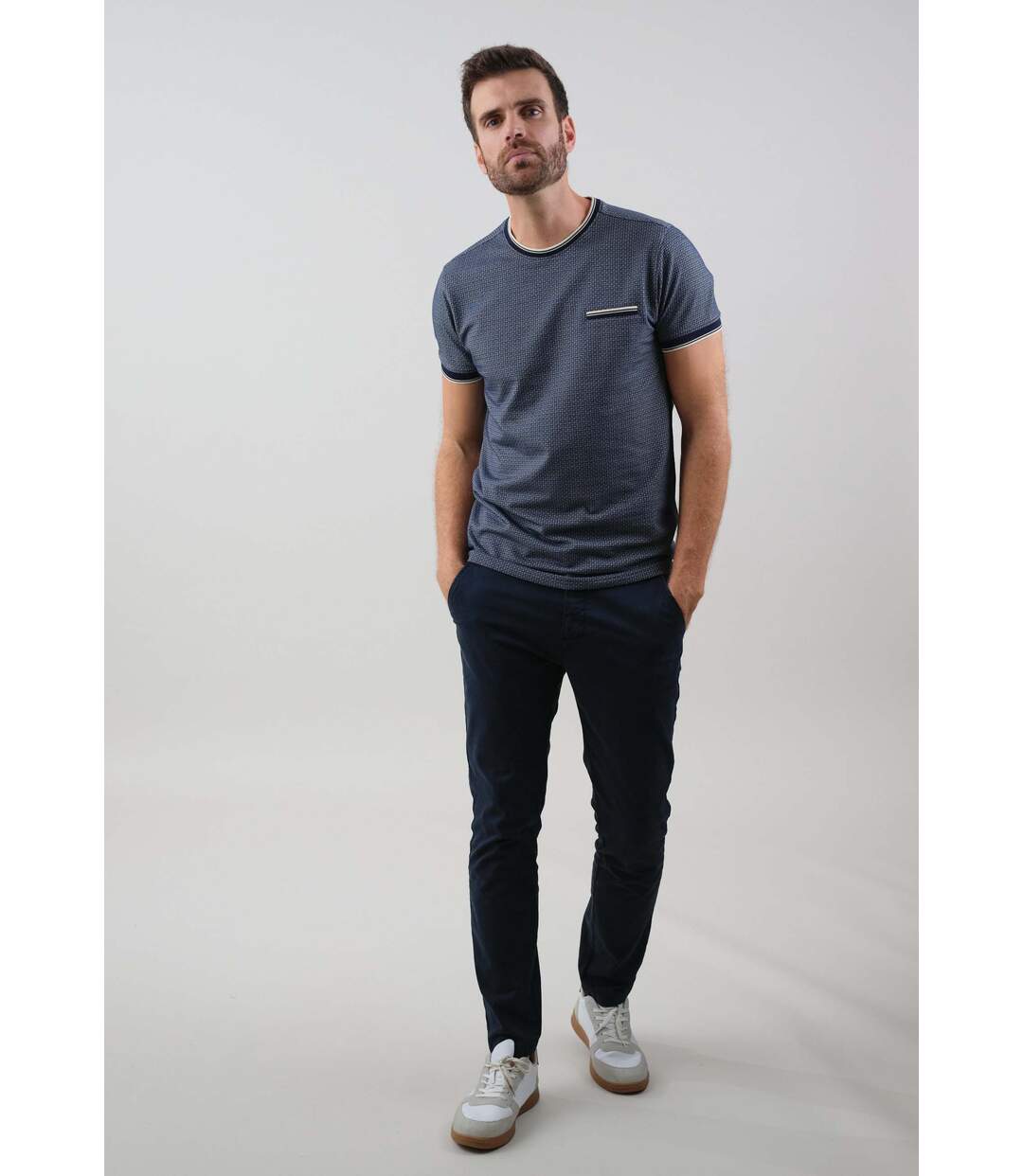 T-shirt en maille jacquard pour homme PHENIX