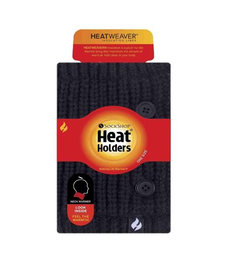 Ladies Fleece Thermal Neck Warmer Scarf Snood with Button