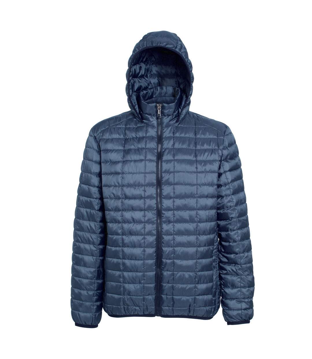 2786 Mens Honeycomb Padded Hooded Jacket (Steel)
