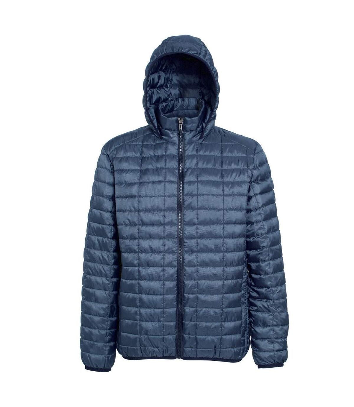 2786 Mens Honeycomb Padded Hooded Jacket (Steel)